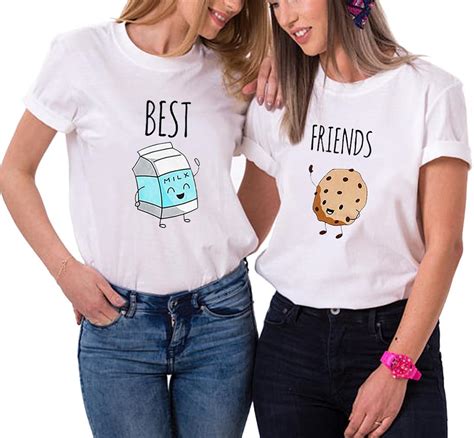 Mejores Amigas Camiseta 2 Best Friend T Shirt Dibujos Animados 100