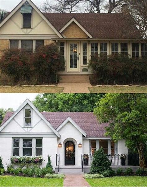 As you can see from the pics, we only have bricks partially on the house. 10 Inspiring Before and After Exterior Makeovers - BECKI OWENS