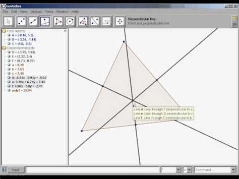 How to construct the circumcenter of a triangle in ...