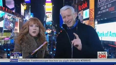 anderson cooper dodges kathy griffin s sexual hijinks during cnn s new year s show video