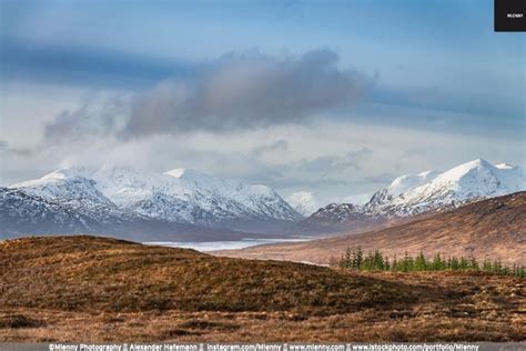 Scottish Highlands Snowcapped Mountains Scotland Mlenny Photography