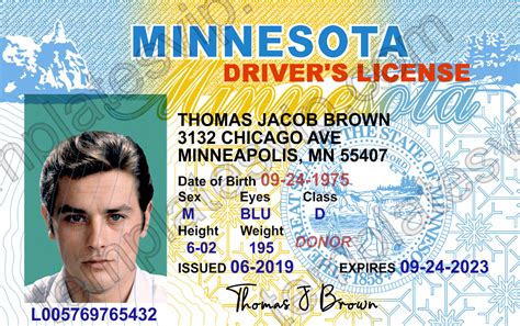 Minnesota Mn Drivers License Psd Template Download Templates