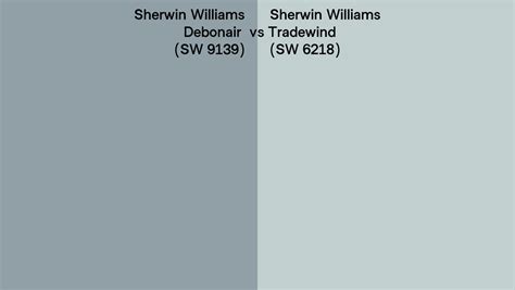 Sherwin Williams Debonair Vs Tradewind Side By Side Comparison