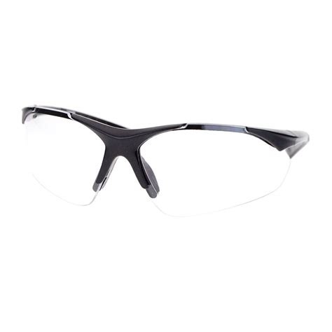 Mens Clear Lens Half Rim Sports Glasses With Bifocal Reading Lens