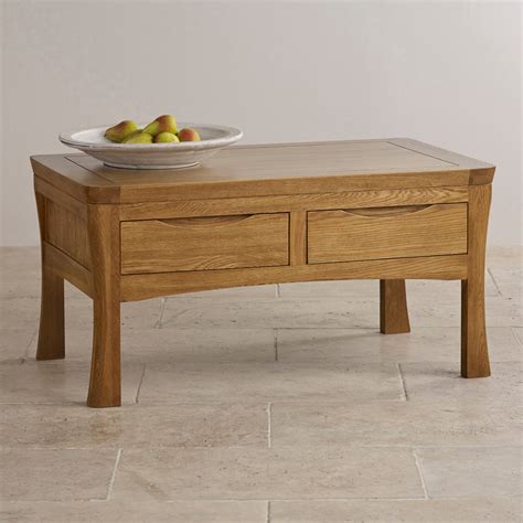 Orrick 4 Drawer Coffee Table In Rustic Oak Oak Furniture Land