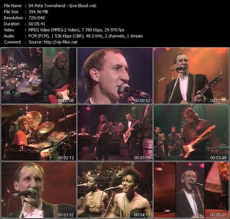 Pete Townshend Give Blood Download Music Video Clip From Vob
