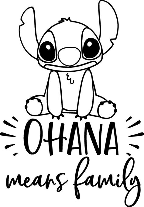 A Black And White Drawing Of An Animal With The Words Ohana Means