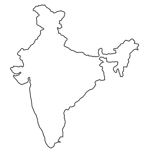 Map Of India Outline Png Outline Map Of India Png Clipart Nepal