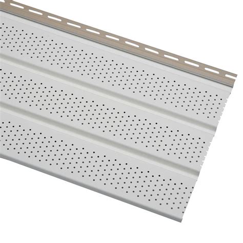 Cellwood Economy Triple 4 In White Vented Vinyl Soffit Evs12p04h The