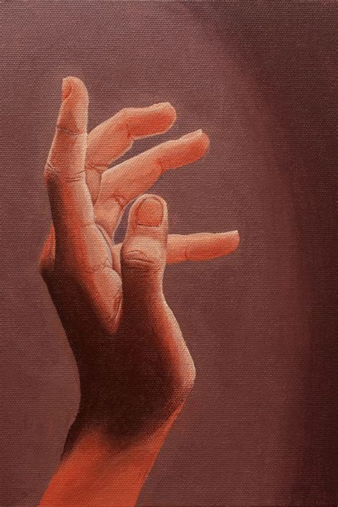 Hand Study In Acrylics Hand Painting Art Realistic Paintings