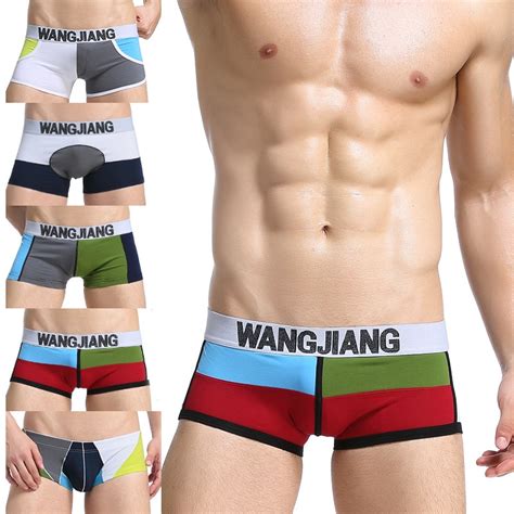 Buy Wj Brand Men Underwear Boxers U Pouch Boxer Trunk Men Sexy Cotton Gay