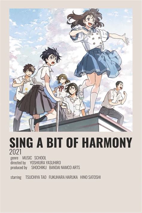 Sing A Bit Of Harmony Minimalist Poster Anime Films Anime Printables