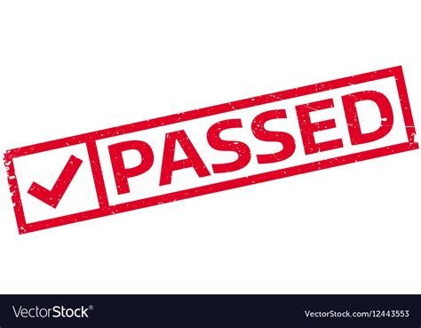 Passed Rubber Stamp Royalty Free Vector Image Vectorstock