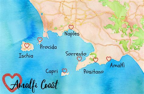 The Amalfi Coast Map And Towns To Visit World Of Wanderlust