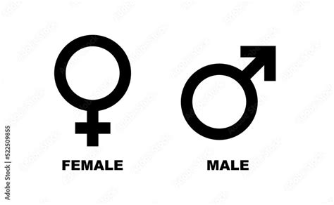 Male Female Man Woman Gender Sex Icons Symbols Logos Vector Art On