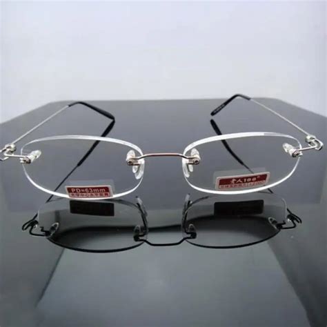unisex ultra light spring leg glasses frameless resin aspheric surface reading glasses