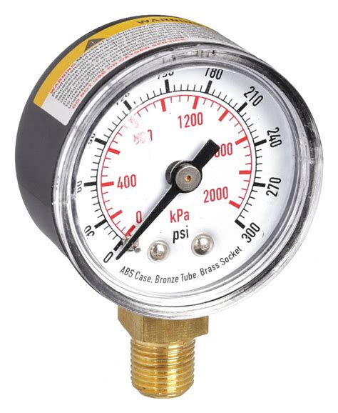 0 To 300 Psi 1 12 In Dial Commercial Pressure Gauge 4flr54flr5