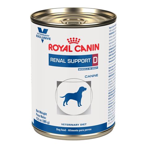 The (e)nticing loaf in sauce encourages eating and helps stimulate appetite. Royal Canin Veterinary Diet Canine Renal Support D Canned ...