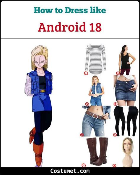 Android 18 Dragon Ball Costume For Cosplay And Halloween