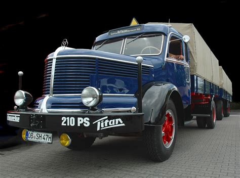 German Krupp Titan Heavy Duty Long Distance Truck Mid S Vintage