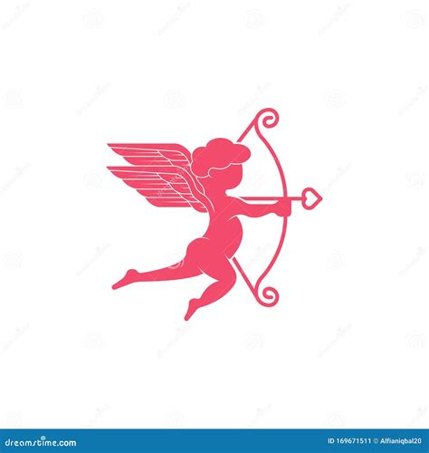 Cupid Icon Valentine`s Day Symbol Stock Vector Illustration Of Cupid