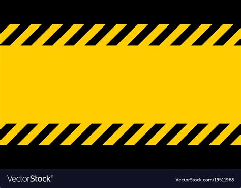 Black And Yellow Warning Line Striped Background Vector Image