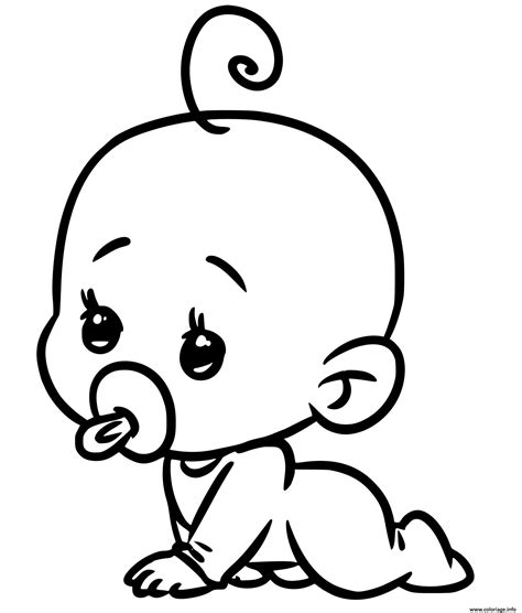 Coloriage Bebe Baby Cartoon