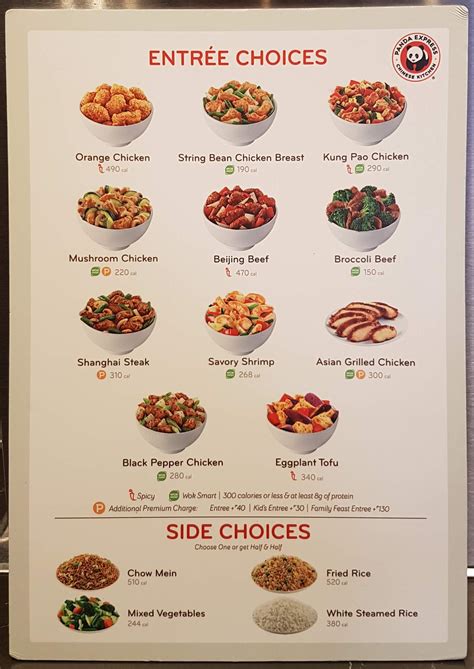Panda Express Menu Printable Find Your Favorite Food, Along With Other
