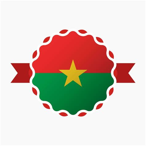 Creative Burkina Faso Flag Emblem Badge 35090974 Vector Art At Vecteezy