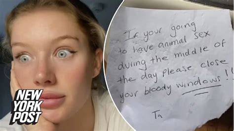 Woman Mortified By Neighbors Note Blasting Her ‘animal Sex New York