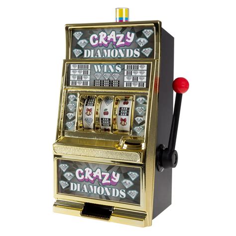 Slot Machine Coin Bank Electronic Realistic Mini Table Top Novelty Toy By Trademark Gameroom