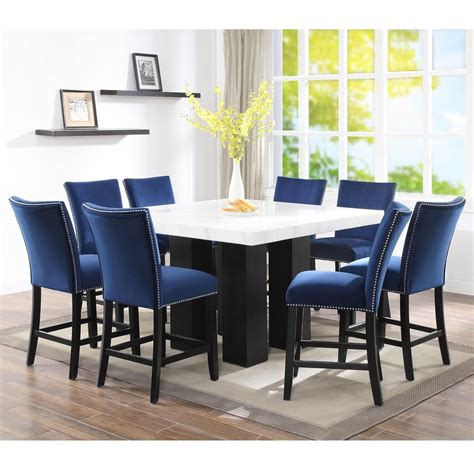 Steve Silver Camila Cm540pbpt8xccbn 9 Piece Counter Height Dining Set