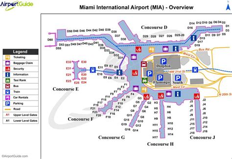 Miami International Airport Map Karte Von Miami International Airport