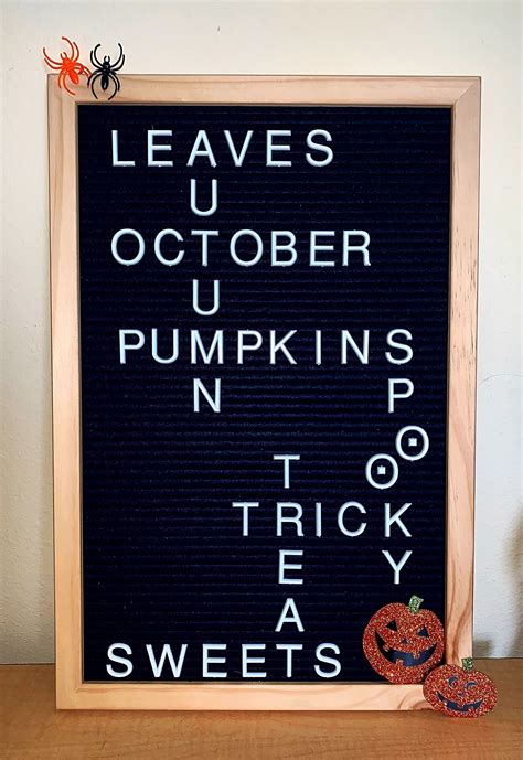 Halloween Letterboard Spooky October Autumn Fall Message Board