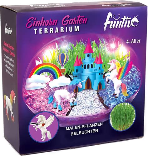 Unicorn Terrarium Kit For Children With Rainbow Fairy Lights