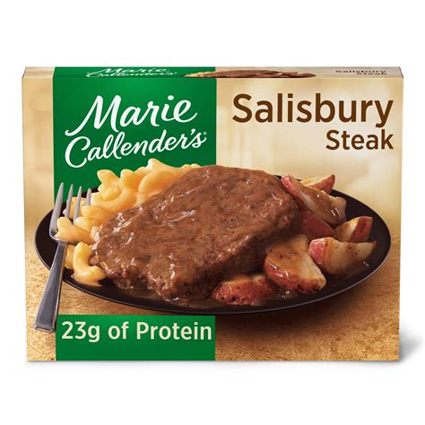 Quick and nutritious meals from the freezer. Marie Callender's Frozen Dinner, Salisbury Steak, 14 Ounce ...