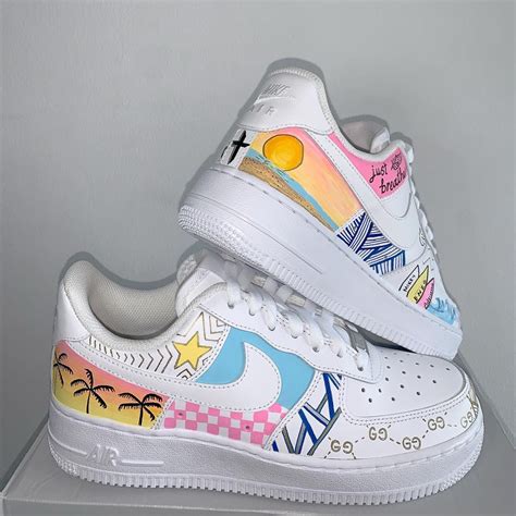 Custom Painted Nike Air Force Ones Made To Order Etsy