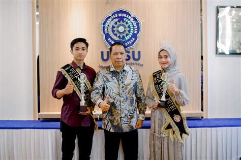 Rektor Umsu Lepas Dua Mahasiswa Ikuti Lomba Duta Genre Nasional Umsu