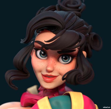 3d Model Character Design Girl Fighter Fantasy By Chen 3d Character Designs