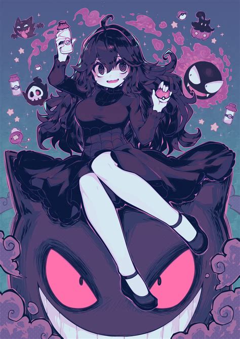Hex Maniac Gengar Gastly And Haunter Pokemon And 2 More Drawn By