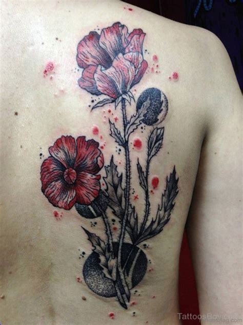 60 Well Formed Poppy Tattoos On Back