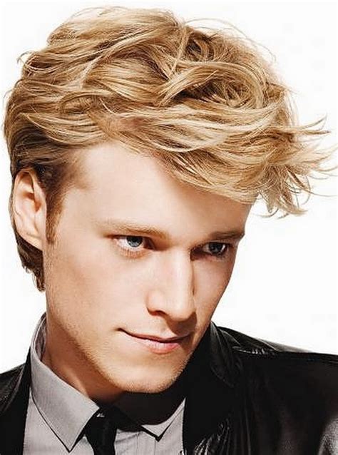 A fresh men's hairstyle with short sides and longer top styled with hair product. Men's Blonde Hairstyles for 2012 - for life and style