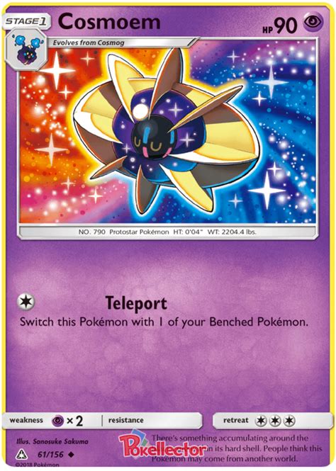 Browse all of the cards from the pokemon ultra prism card list. Cosmoem - Ultra Prism #61 Pokemon Card