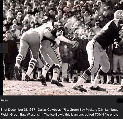 Ice Bowl December 31 1967 Dallas Cowboys 17 V Green Bay Packers
