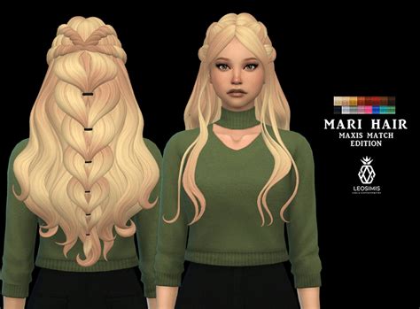 Mari Hair Mm By Leo Sims Sims 4 Sims Medieval Sims 4 Mods Clothes