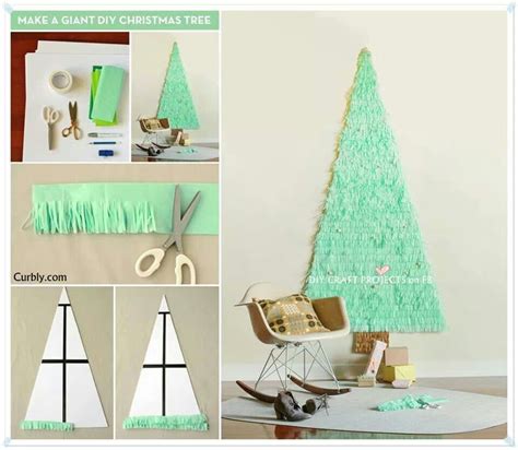 Tissue Paper Christmas Tree Holiday Crafts Diy Diy