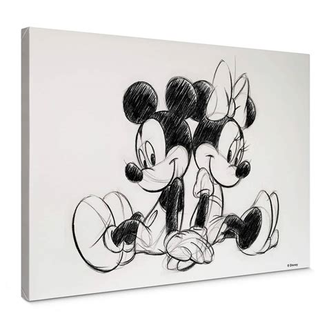 Tableau Sur Toile Mickey And Minnie Vintage1 Wall Artfr