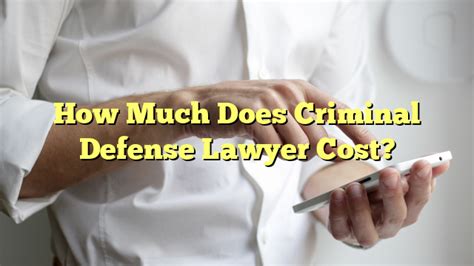 How Much Does Criminal Defense Lawyer Cost The Franklin Law