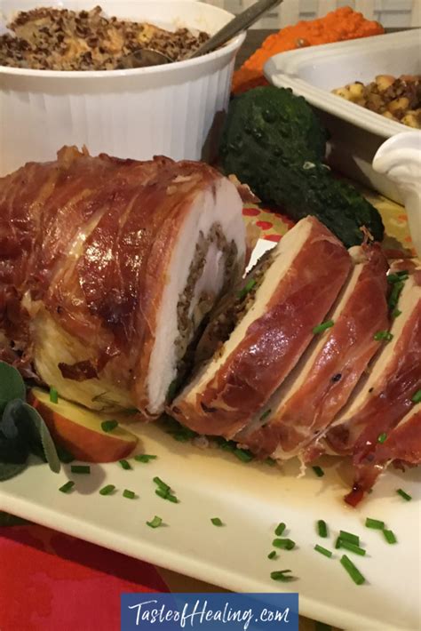 Turkey Breast Roulade With Sausage Apple And Sage Stuffing Taste Of Healing