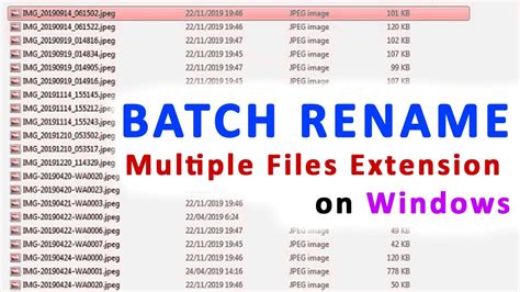Batch Rename Multiple Files Extension On Windows Youtube